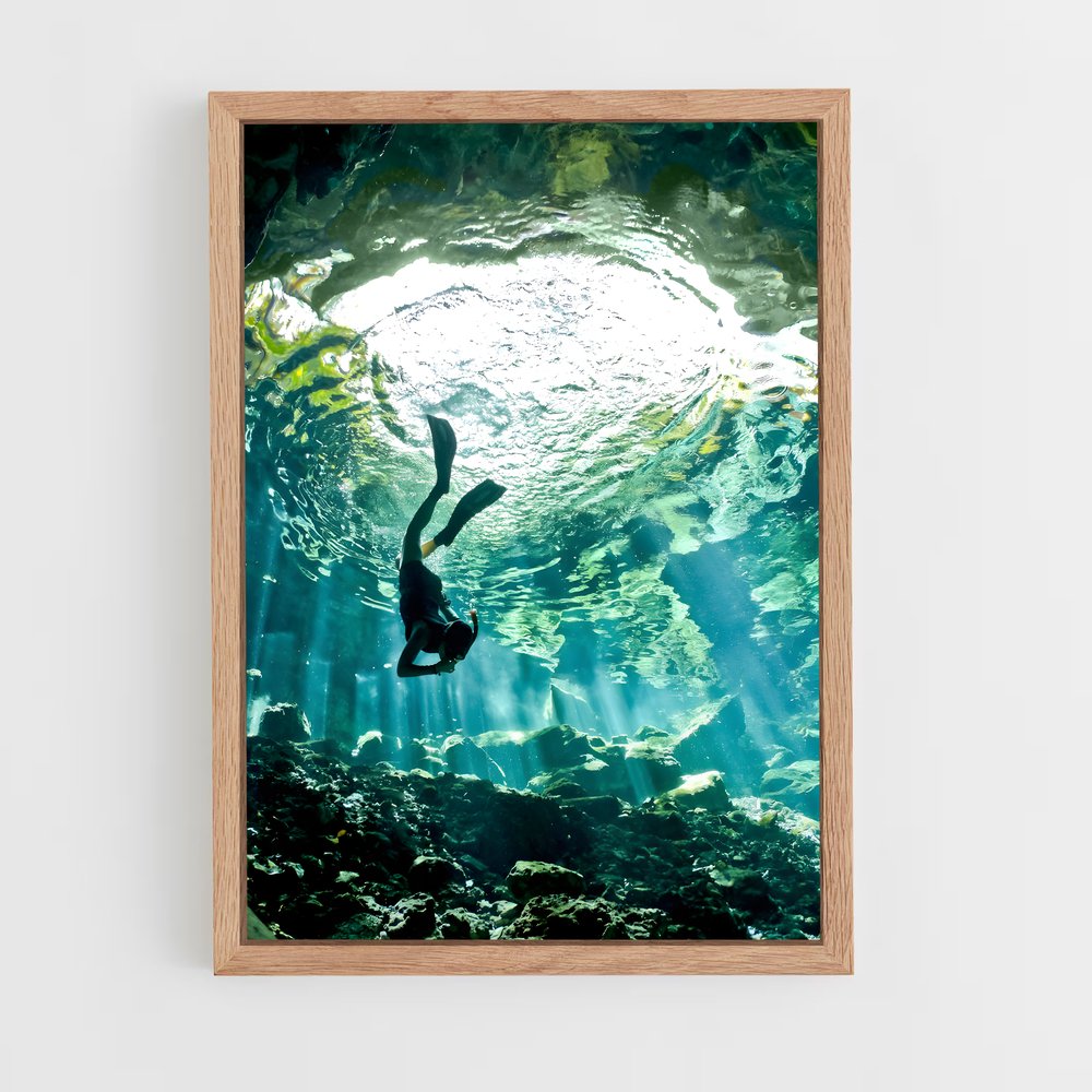 Poster Cenotes mexico cenote – affiche Plongée sous-marine (vue 4)